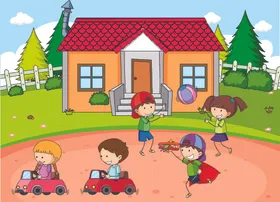 卡通儿童素材手绘男孩小学生