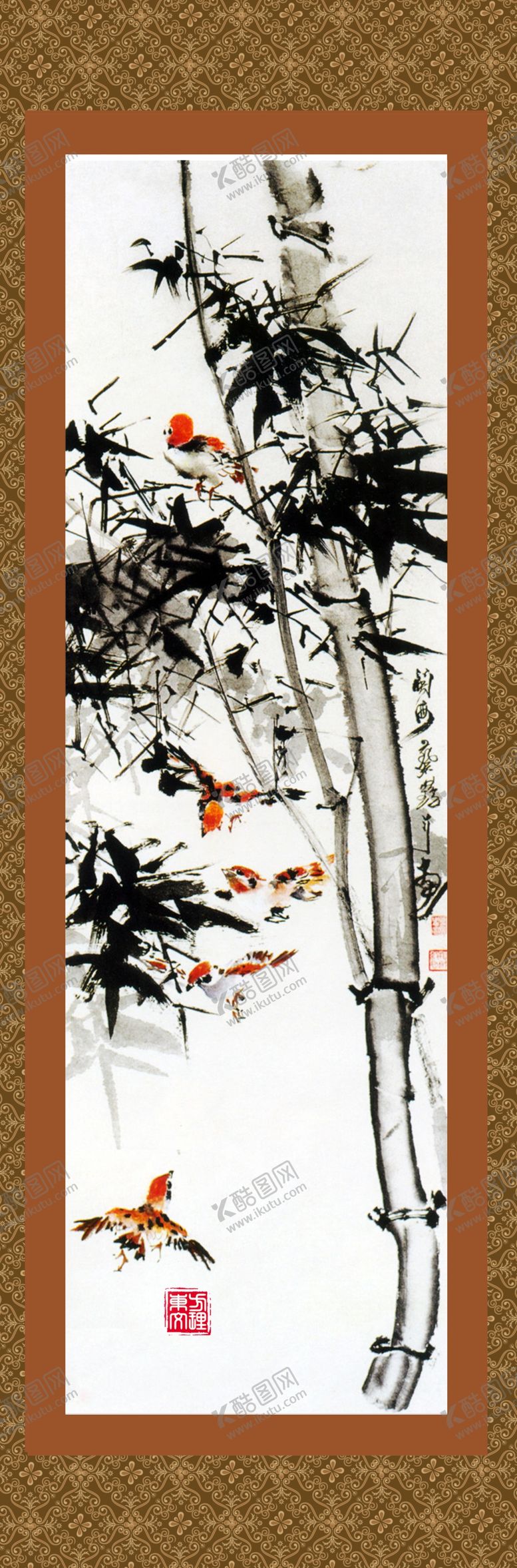 编号：47722809262225561703【酷图网】源文件下载-中式水墨竹子挂画