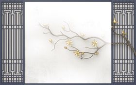手绘花鸟