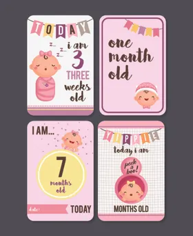 宝宝月龄卡展示