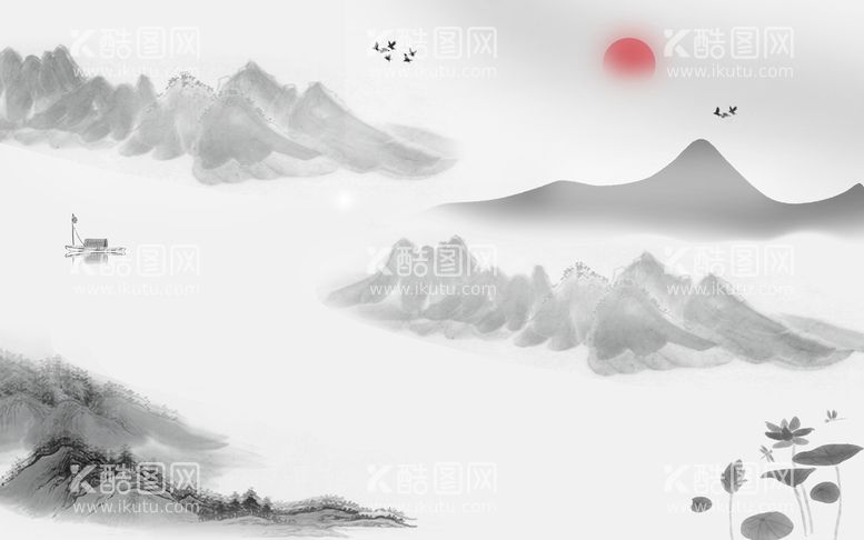 编号：28746310162321329464【酷图网】源文件下载-水墨山水背景