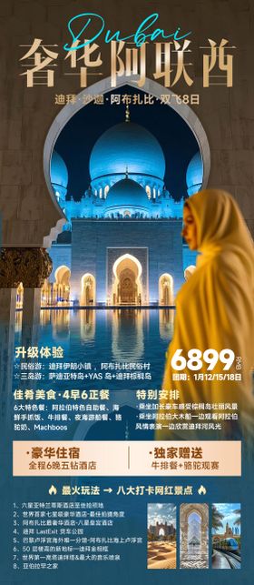 奢华阿联酋旅游海报