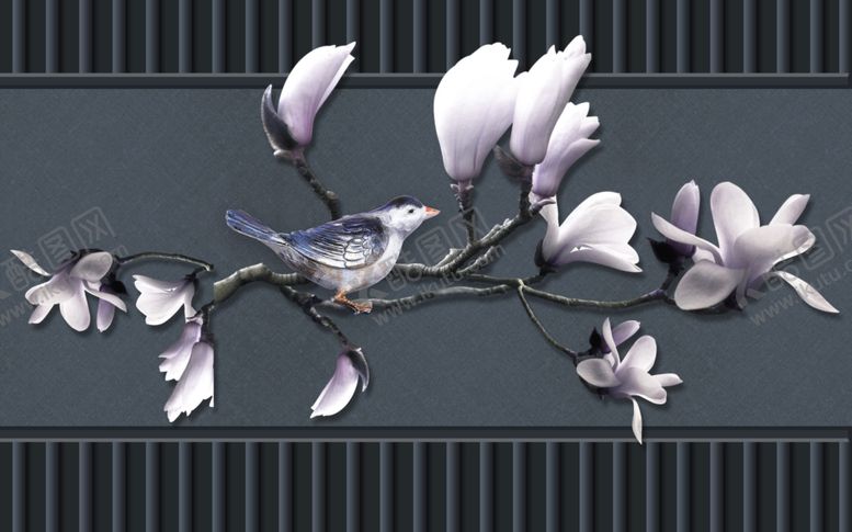 编号：10125005150142043339【酷图网】源文件下载-花鸟工笔画