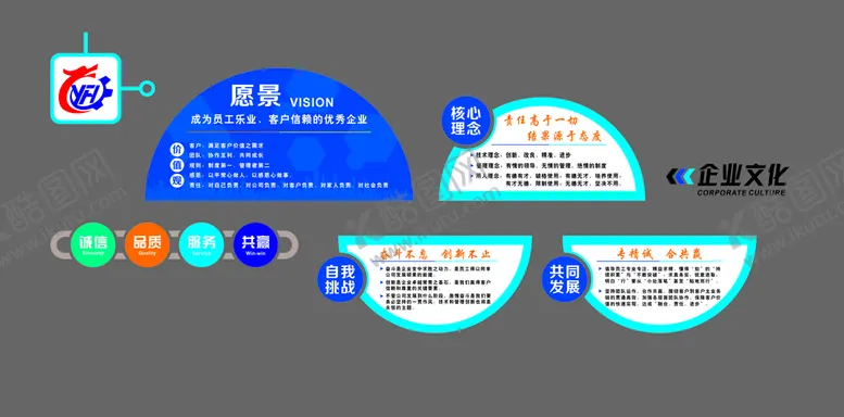 编号：55054410182324107530【酷图网】源文件下载-企业文化墙