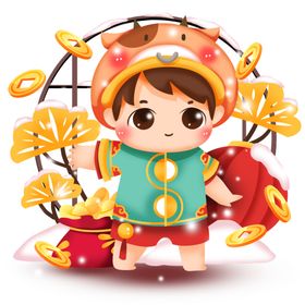 牛年送福剪纸