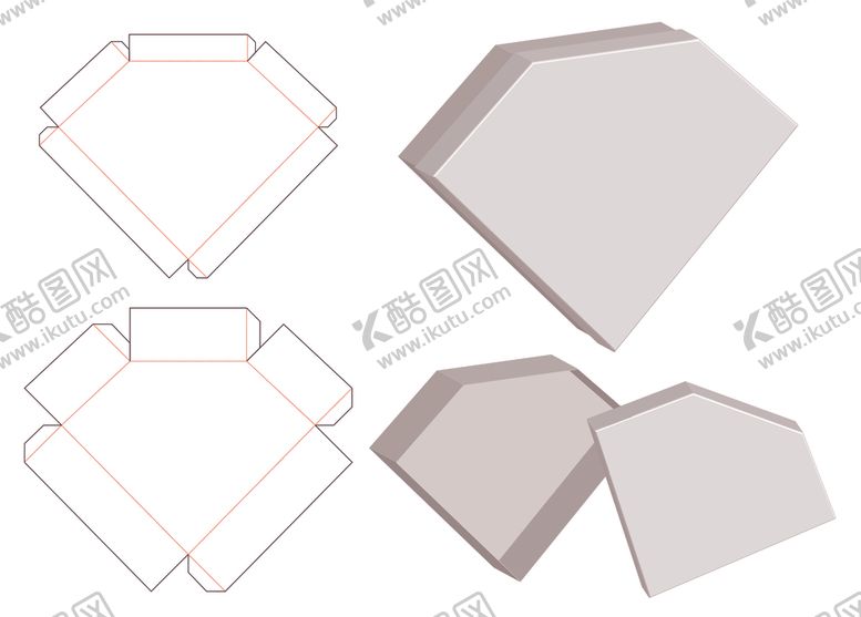 编号：89195610111727396311【酷图网】源文件下载-纸质包装盒刀模设计图