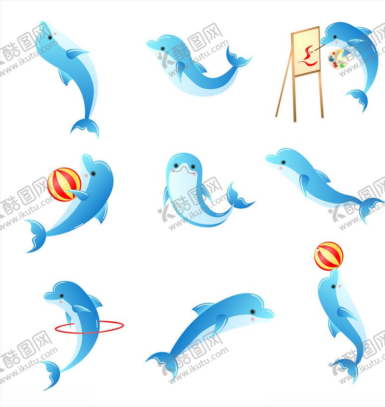 编号：60525710021931592533【酷图网】源文件下载-卡通海豚