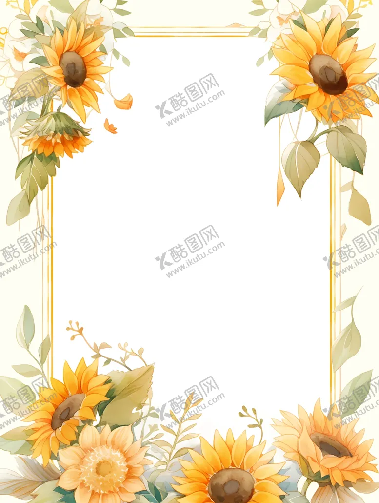 编号：35778001310435192174【酷图网】源文件下载-向日葵花边