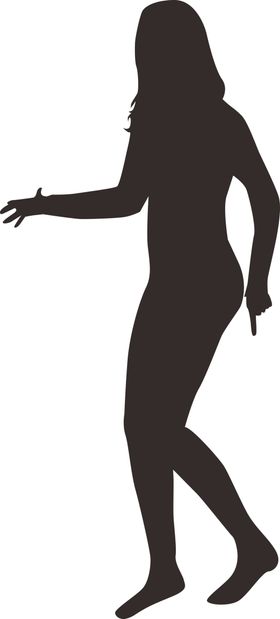 唱歌跳舞剪影蹈兴奋男人女人