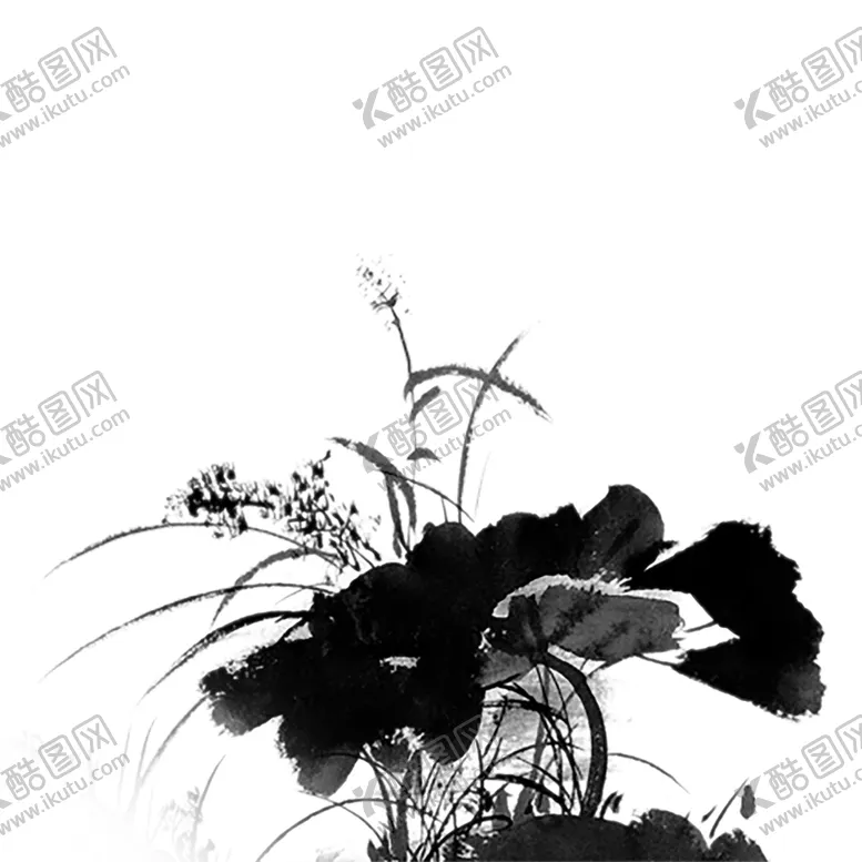 编号：59716306261042492045【酷图网】源文件下载-水墨荷花粉色荷花荷花意境