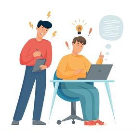 人物插图扁平办公矢量