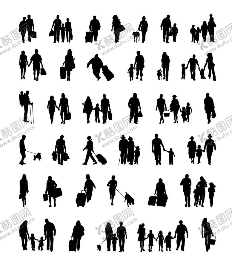 编号：40068310192311056171【酷图网】源文件下载-人物剪影合集