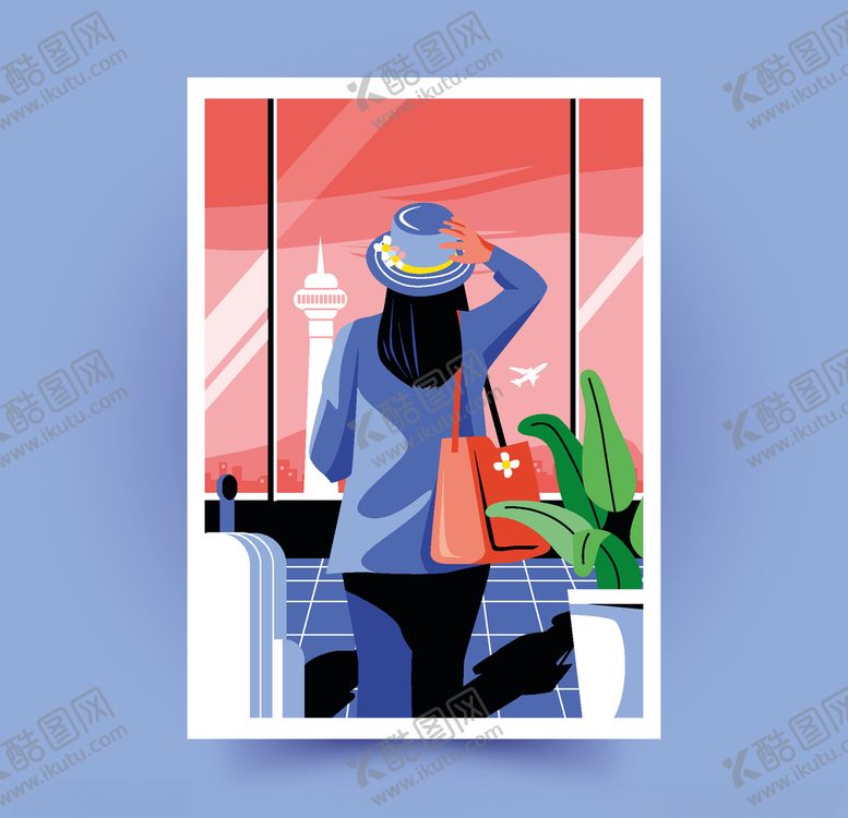 编号：87595509140205424846【酷图网】源文件下载-唯美简约旅游抽象海报背景