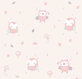 卡通小树猫头鹰