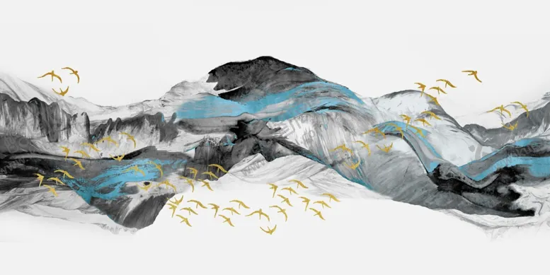 编号：54210905102040242058【酷图网】源文件下载-新中式山水画