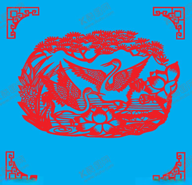 编号：44776404172033362305【酷图网】源文件下载-延年益寿剪纸