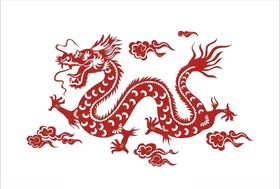 龙形状矢量图