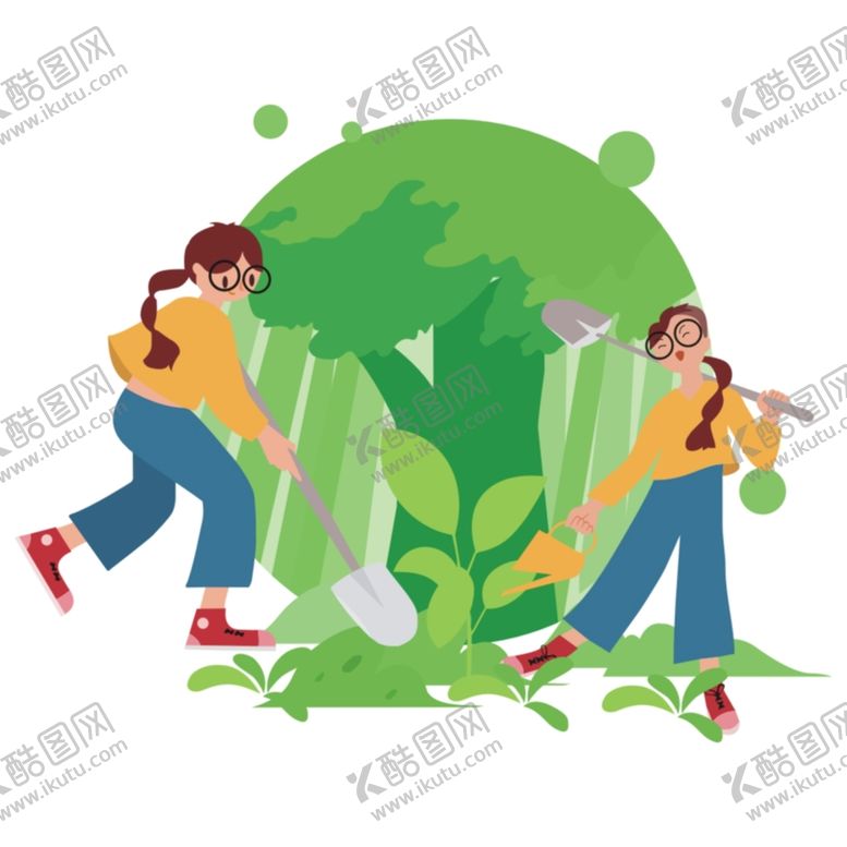 编号：23893502162300407901【酷图网】源文件下载-植树