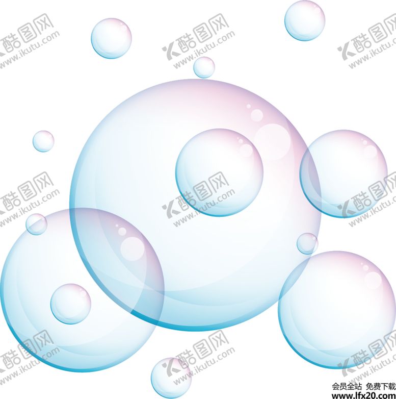 编号：19964507030327537148【酷图网】源文件下载-彩色透明肥皂泡气泡水泡泡泡元素