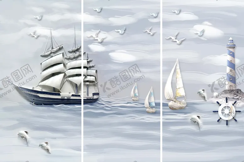 编号：17843810180020129204【酷图网】源文件下载-现代装饰画沙发背景墙挂画三联画