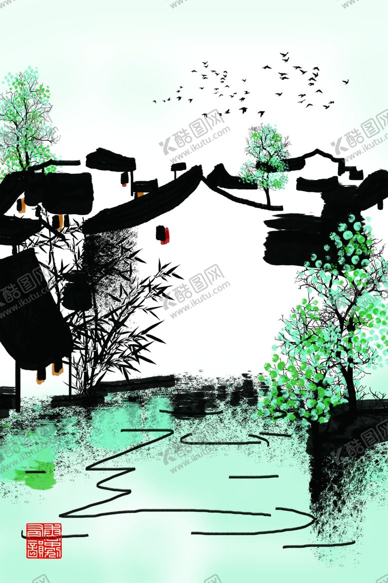 编号：81772910282145052150【酷图网】源文件下载-中式装饰画