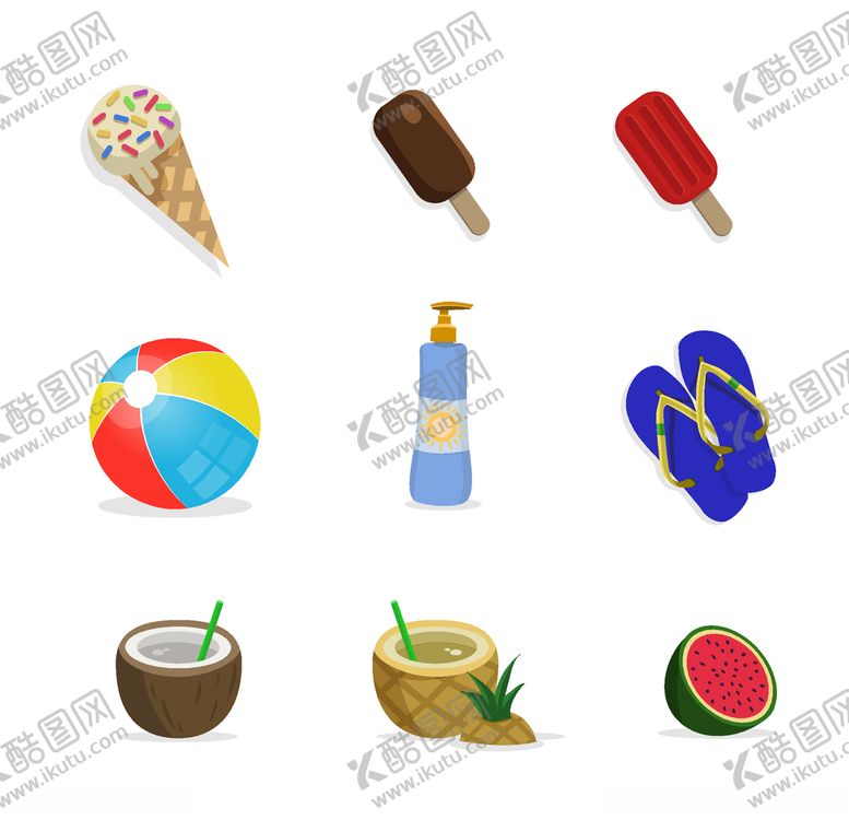 编号：22146507061328102714【酷图网】源文件下载-夏日元素