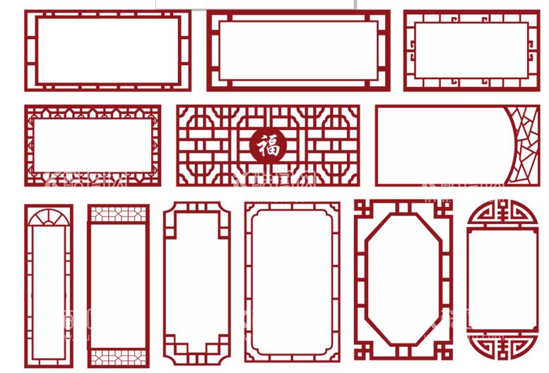 编号：32109810100637126952【酷图网】源文件下载-中式边框