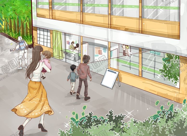 编号：80850409241517191770【酷图网】源文件下载-社区医院手绘