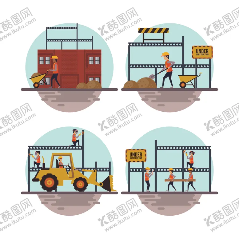 编号：91972706231817463351【酷图网】源文件下载-扁平建筑插画