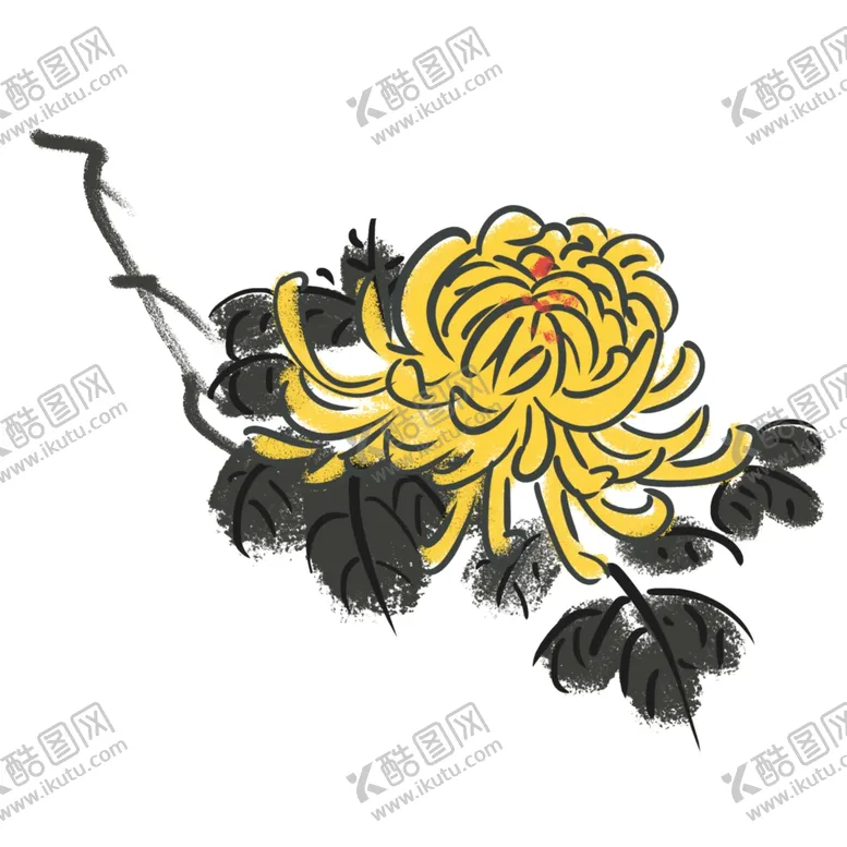 编号：48807904282340449037【酷图网】源文件下载-菊花国画