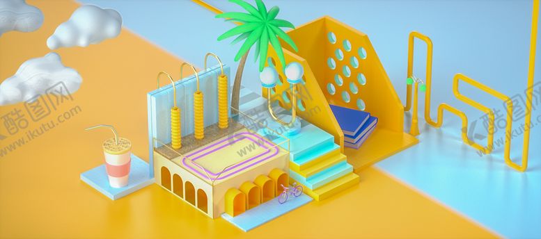 编号：75667702030113492124【酷图网】源文件下载- c4d促销海报