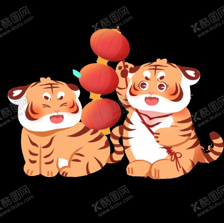 编号：68034110100208482934【酷图网】源文件下载-  虎年国潮插画图片