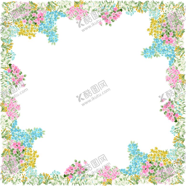 编号：95525210070027026282【酷图网】源文件下载-创意花朵图案边框