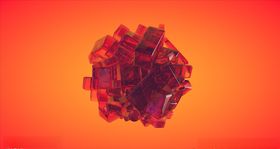 C4D模型动画球进入室内