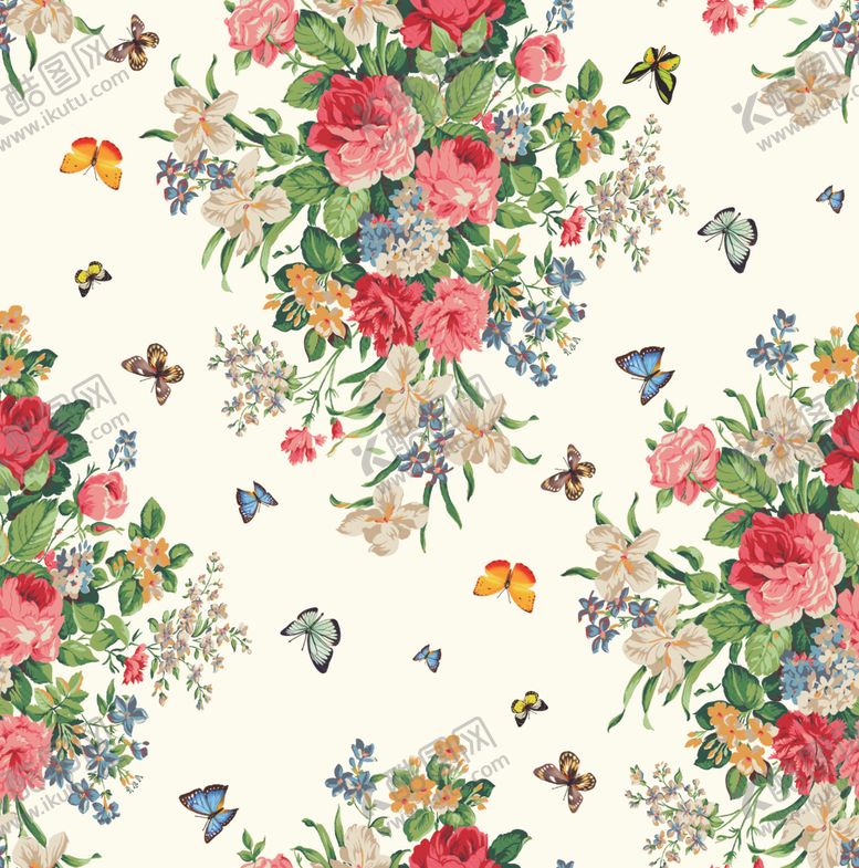 编号：55318109160825028770【酷图网】源文件下载-花与蝴蝶