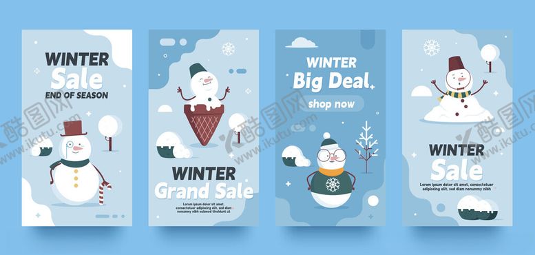 编号：97359311212045006668【酷图网】源文件下载-冬季雪人主题横幅设计