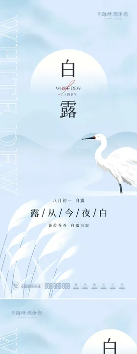 白露谷雨节气海报