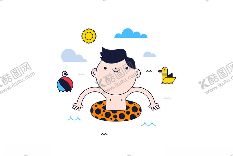 编号：39649909211250221950【酷图网】源文件下载-夏日游泳