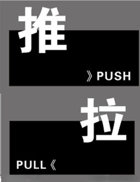 推拉标志提示牌门贴