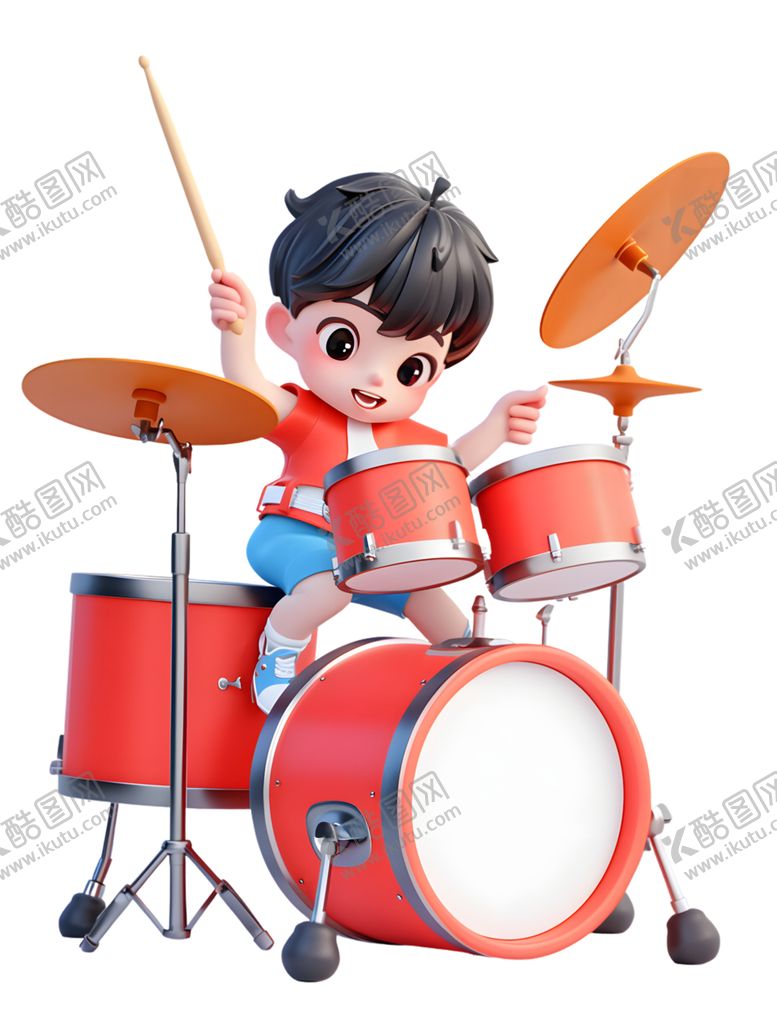 编号：53948502230533042439【酷图网】源文件下载-架子鼓卡通画