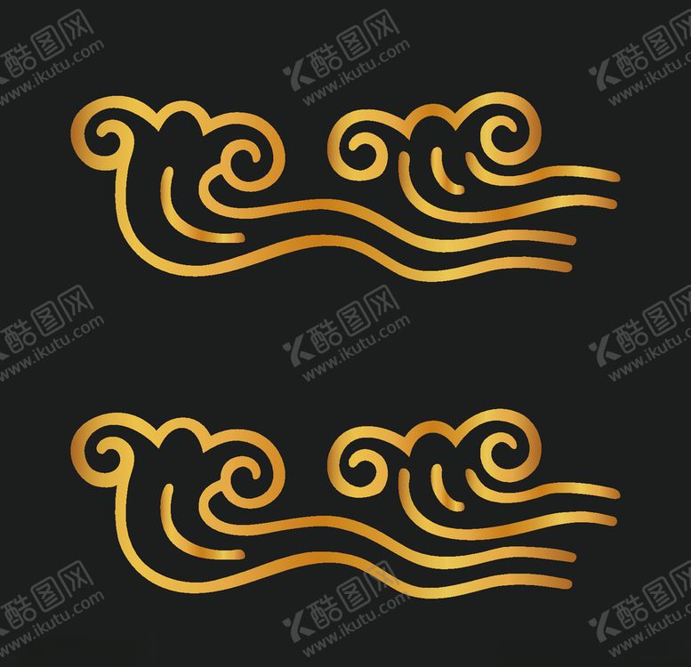 编号：23105909260324217729【酷图网】源文件下载-矢量云纹古典祥云