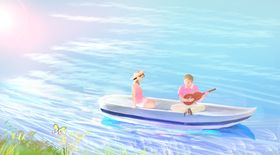 小清新简约创意海报图片立春手绘风夏季