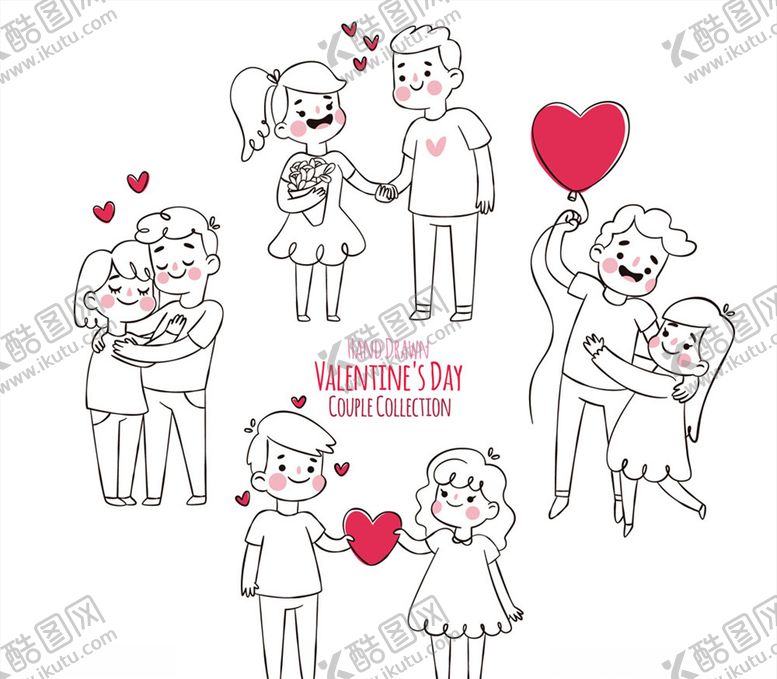 编号：60606009272035571816【酷图网】源文件下载-幸福情人节情侣矢量素材