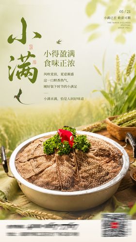 小满火锅菜品节气海报