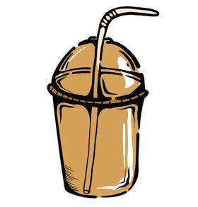 手绘奶茶