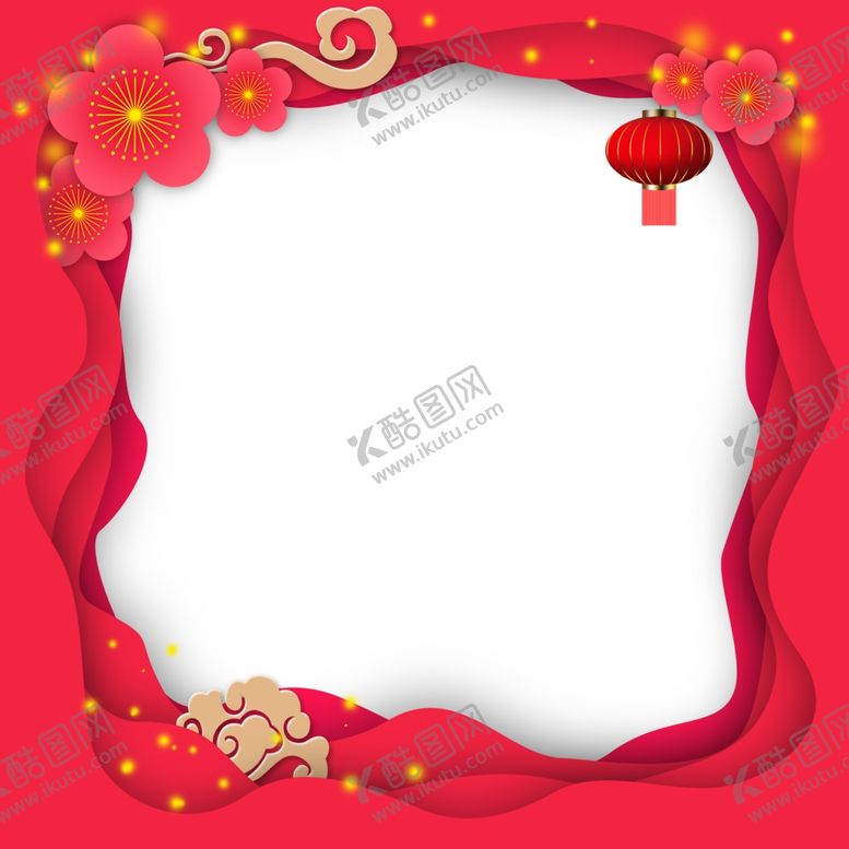 编号：99258806180644249027【酷图网】源文件下载-红色边框喜庆边框