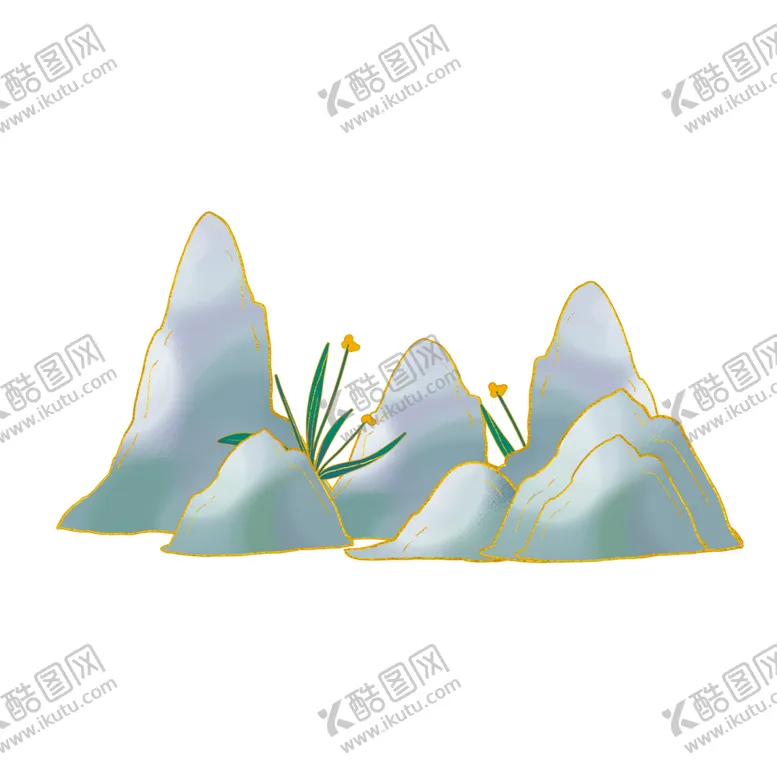 编号：82541601131520209941【酷图网】源文件下载-国潮山水边框图片 