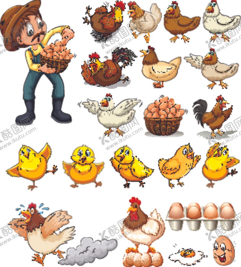 编号：76603109271514114889【酷图网】源文件下载-卡通鸡