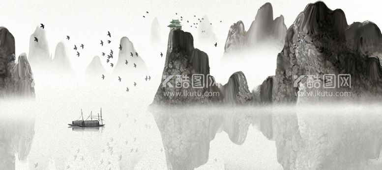 编号：18184912200304136803【酷图网】源文件下载-水墨山水画