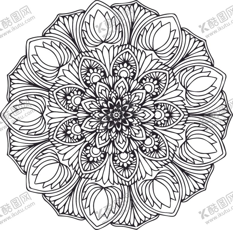 编号：45035206300843066063【酷图网】源文件下载-曼陀罗花纹